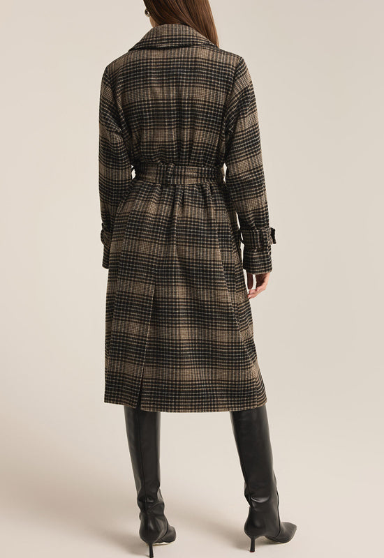 Z Supply - Jackie Plaid Trench Latte