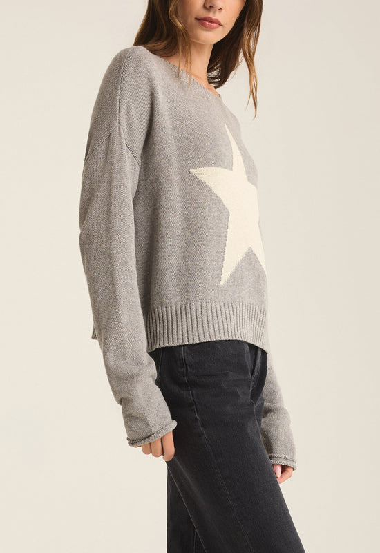 Z Supply - Sienna Star Sweater Classic Heather Grey