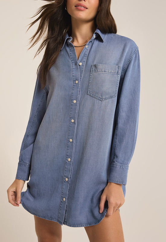 Z Supply - Dover Chambray Dress Sun Bleached Indigo