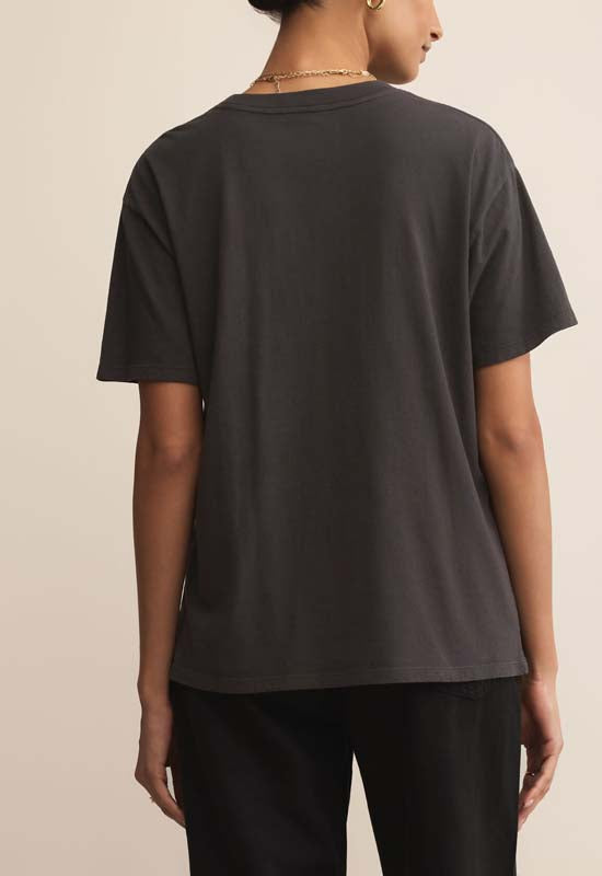 Z Supply - Mistletoe Boyfriend Tee Black Sand