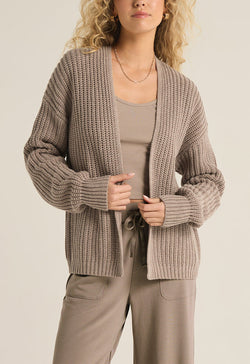 Z Supply - Sutton Rib Cardi Heather Taupe