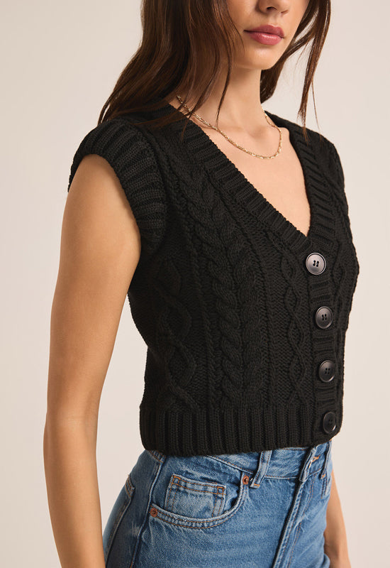 Z Supply - Set Adrift Sweater Vest Black