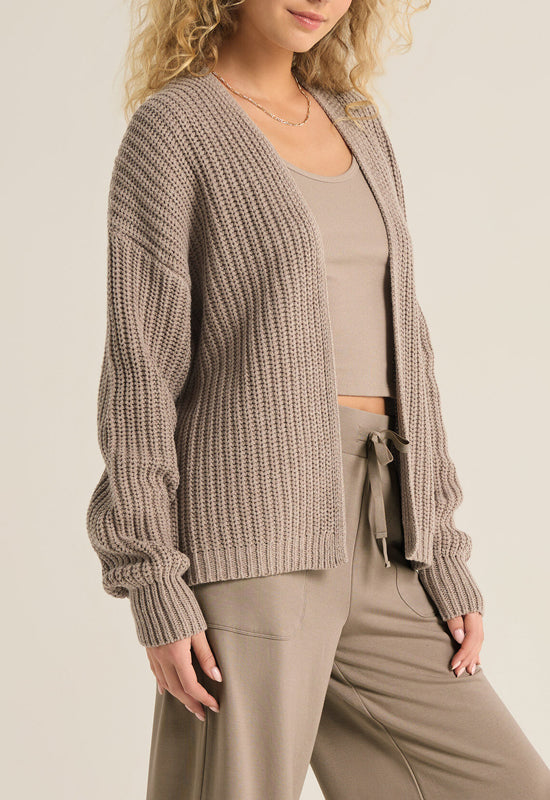 Z Supply - Sutton Rib Cardi Heather Taupe