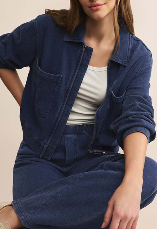 Z Supply - Heritage Knit Denim Jacket Indigo