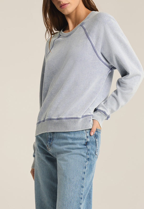 Z Supply - Saldana Knit Denim Top Washed Indigo