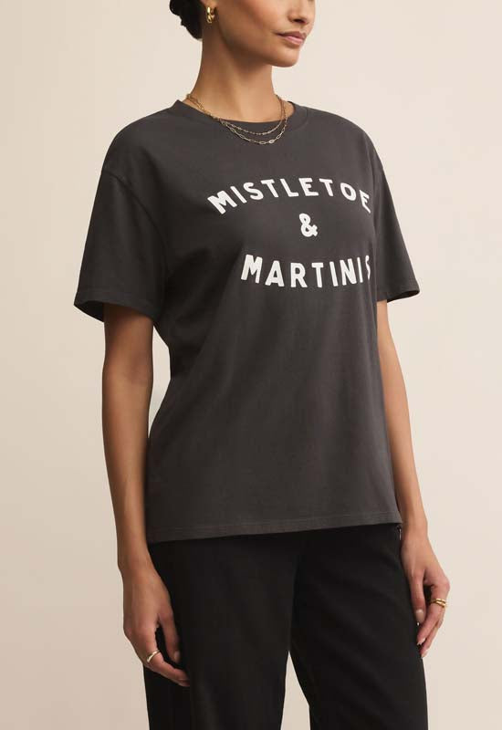 Z Supply - Mistletoe Boyfriend Tee Black Sand