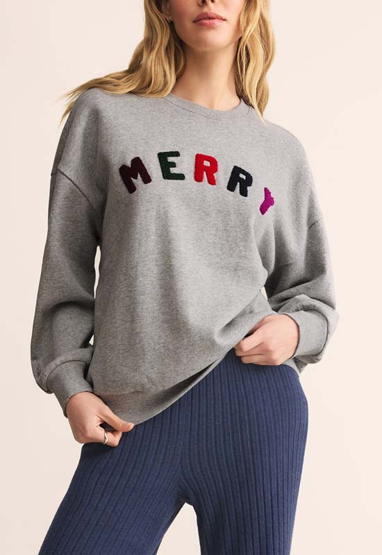 Z Supply - Merry Sunday Sweatshirt Classic Heather Grey