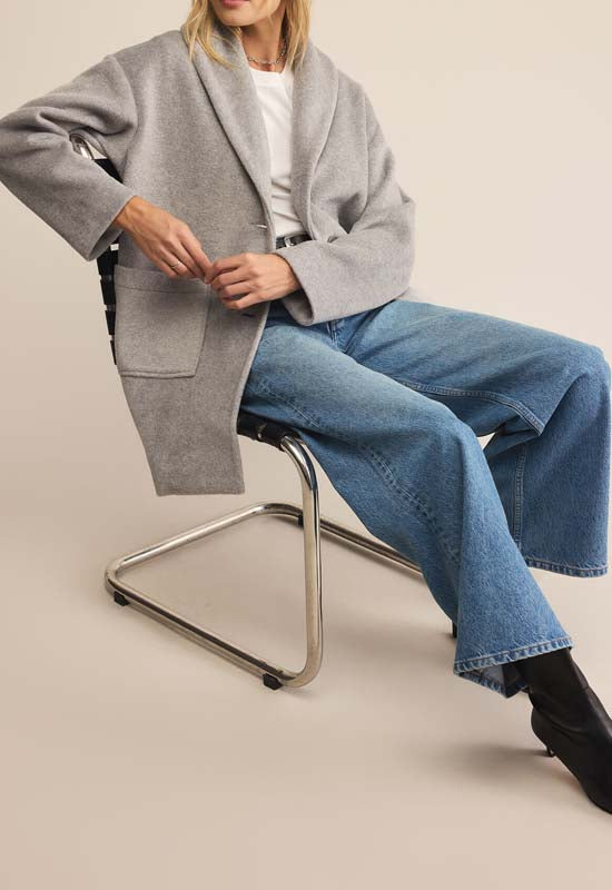 Z Supply - Lennon Heathered Coat Classic Heather Grey