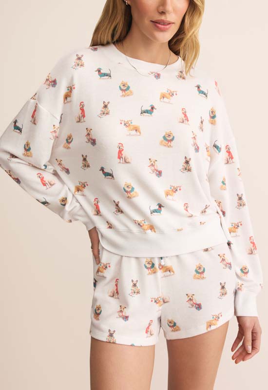 Z Supply - Cozy Pup Long Sleeve Top White