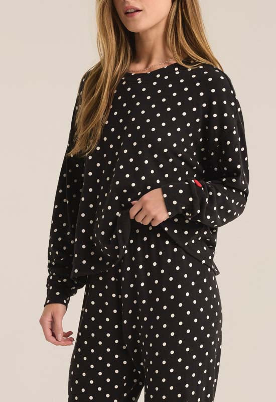 Z Supply - Dot Life Long Sleeve Top Black