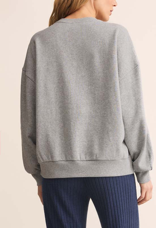 Z Supply - Merry Sunday Sweatshirt Classic Heather Grey