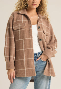 Z Supply - Tucker Plaid Jacket Heather Taupe