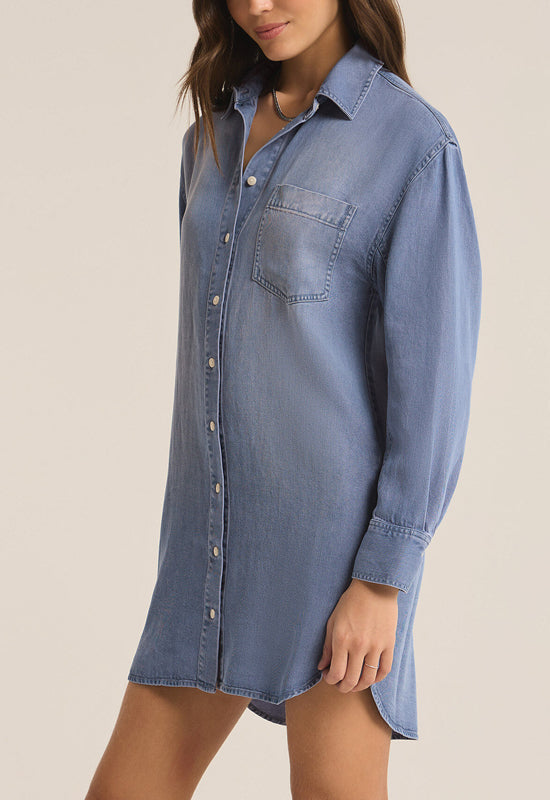 Z Supply - Dover Chambray Dress Sun Bleached Indigo