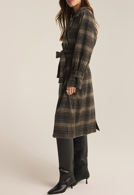 Z Supply - Jackie Plaid Trench Latte