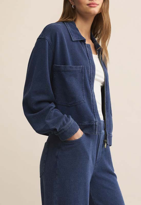 Z Supply - Heritage Knit Denim Jacket Indigo