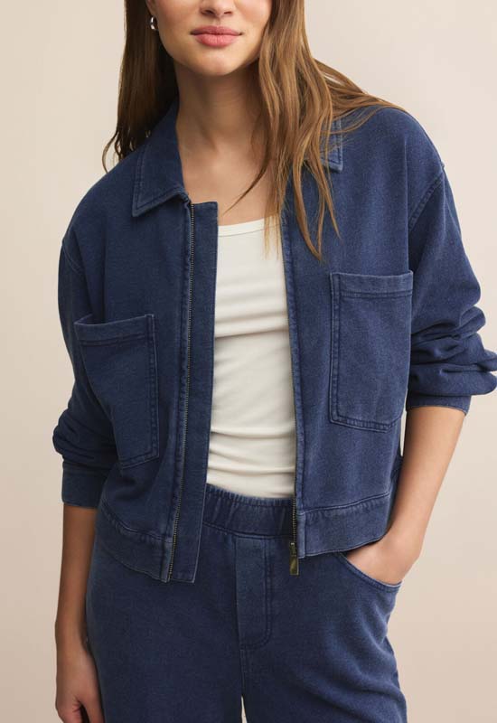 Z Supply - Heritage Knit Denim Jacket Indigo