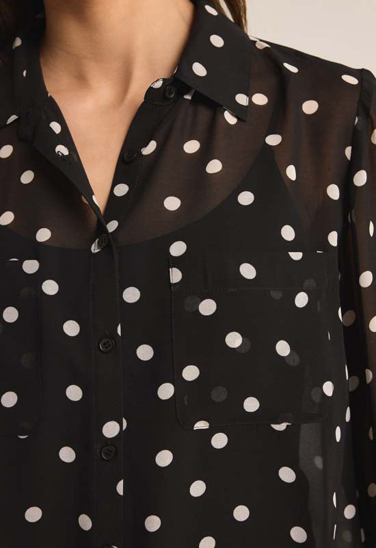 Z Supply - Vivienne Polka Dot Top Black