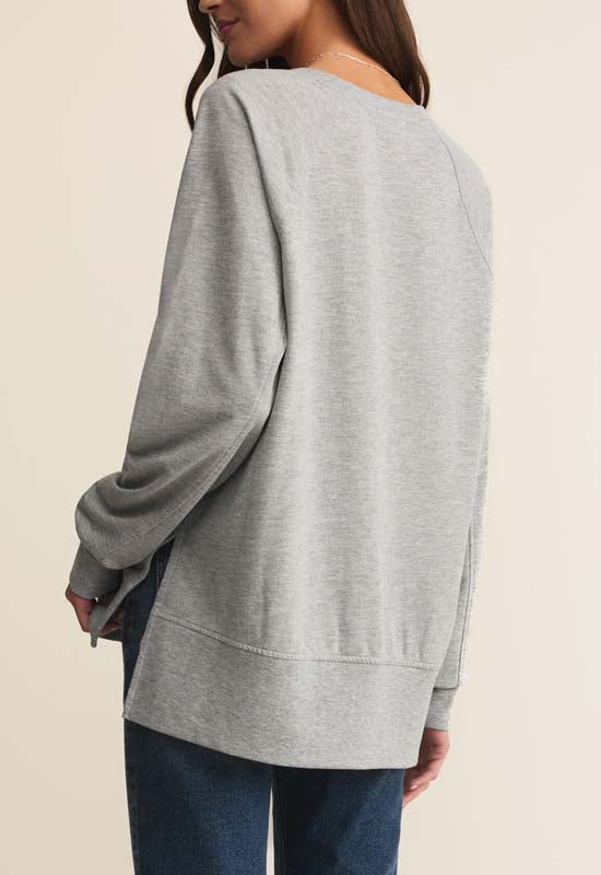 Z Supply - Weekender V-Neck Classic Heather Grey