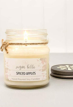 Spiced Apples Mason Jar Candle 8OZ - by Sugar Belle