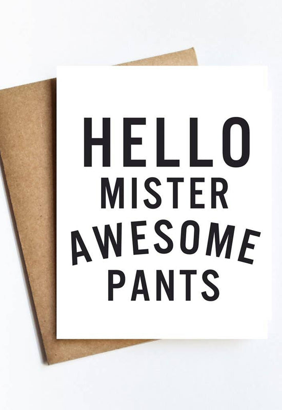 Mister Awesome Pants Card