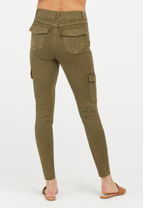 NWT SPANX Stretch Twill Ankle Cargo Pant In Soft Sage