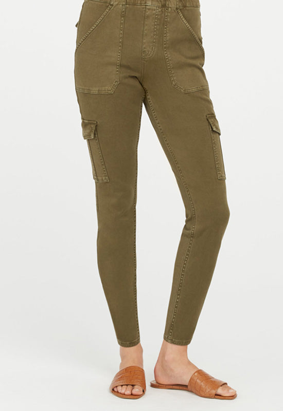 Spanx® STRETCH TWILL ANKLE CARGO PANT IN DESERT DUNE