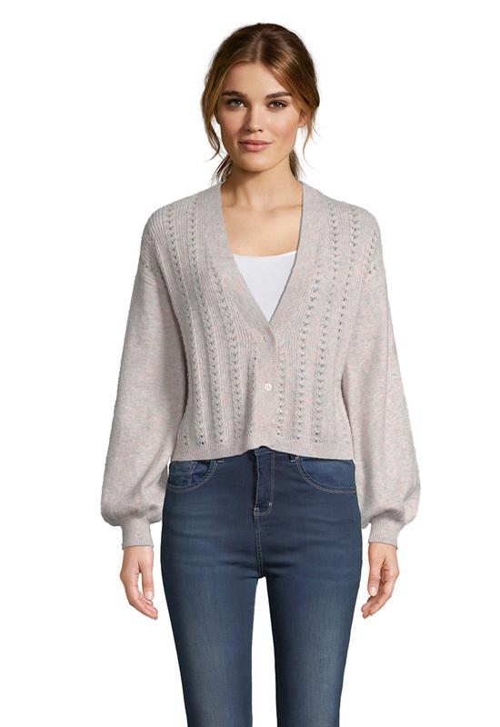 Jack - Ready And Cable Ivory V Neck Top