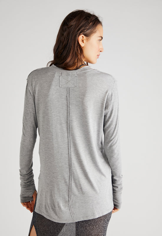 Free People - Fresh and Clean Top Heather Grey