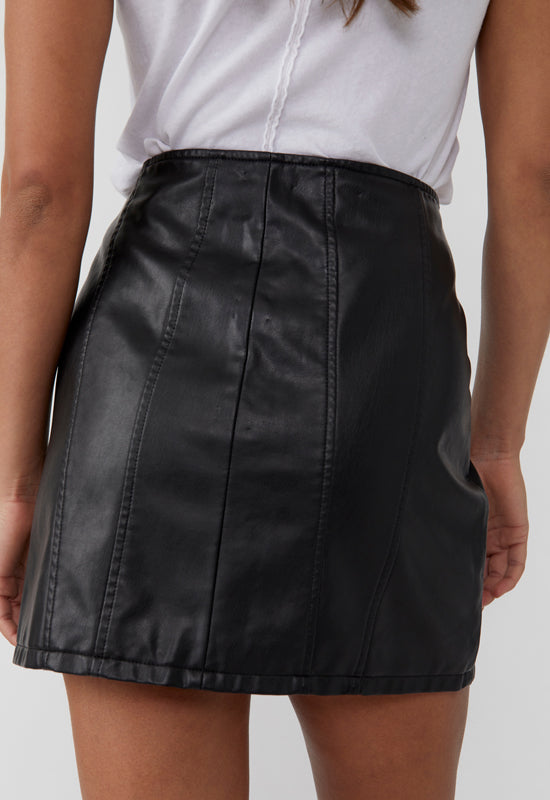 Free People - Layla Mini Skirt Black