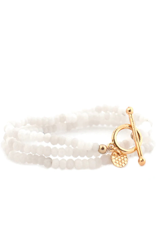 Toggle Closure Bracelet - White
