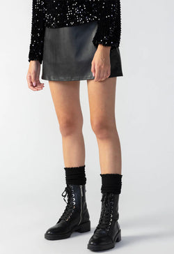 Sanctuary - Leather Like Mini Skirt Black