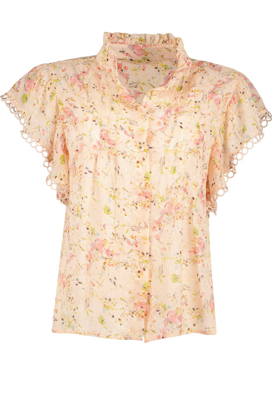 Bishop & Young - Gabrielle Flutter Sleeve Top Romance Print