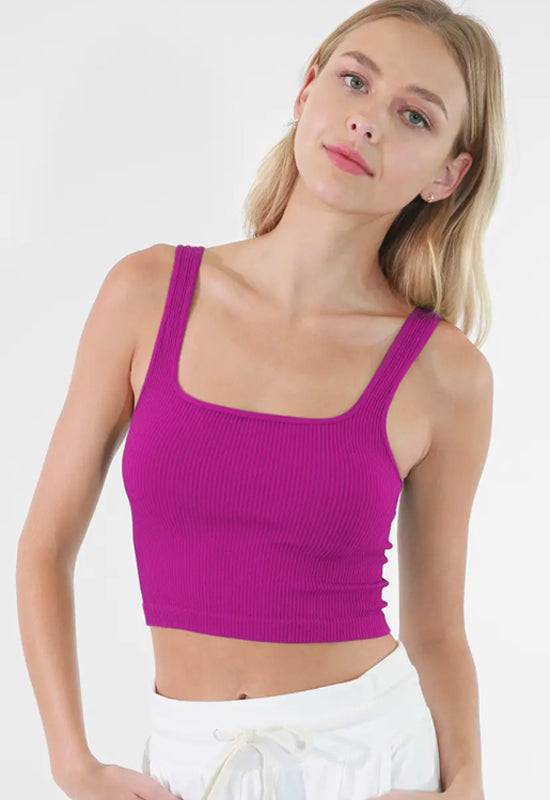 NikiBiki - Square Neck Crop Top English Rose