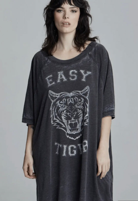 Recycled Karma - Easy Tiger Burnout Dress Black