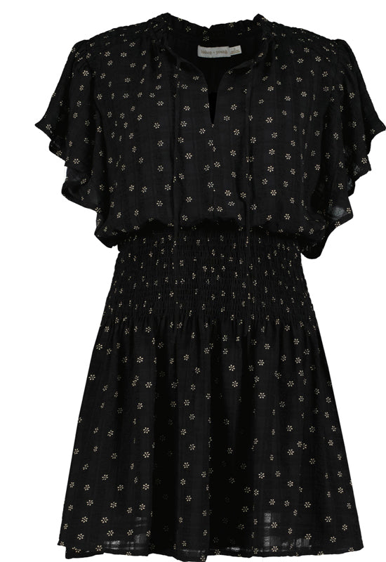 Bishop & Young - Lana Flutter Sleeve Dress Black Stolstice