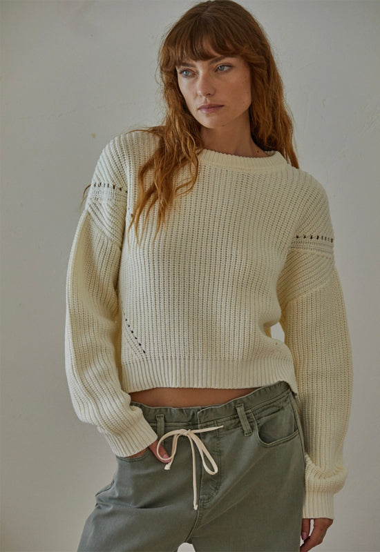 The Elaine Pullover Sweater - Ivory