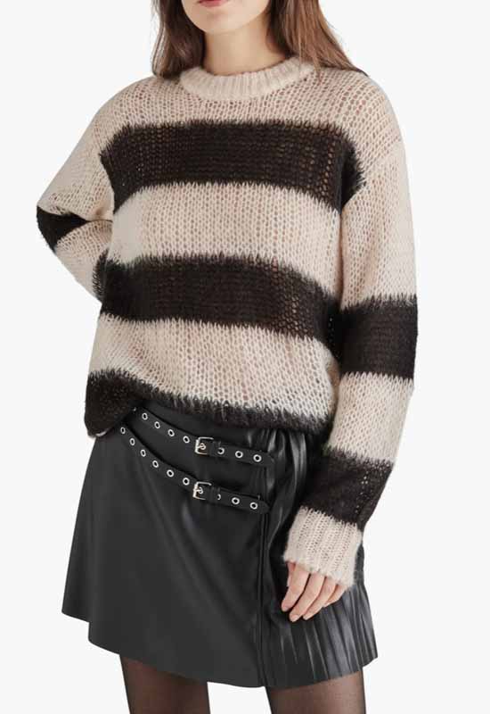 Steve Madden - Elson Sweater Black Multi Stripe