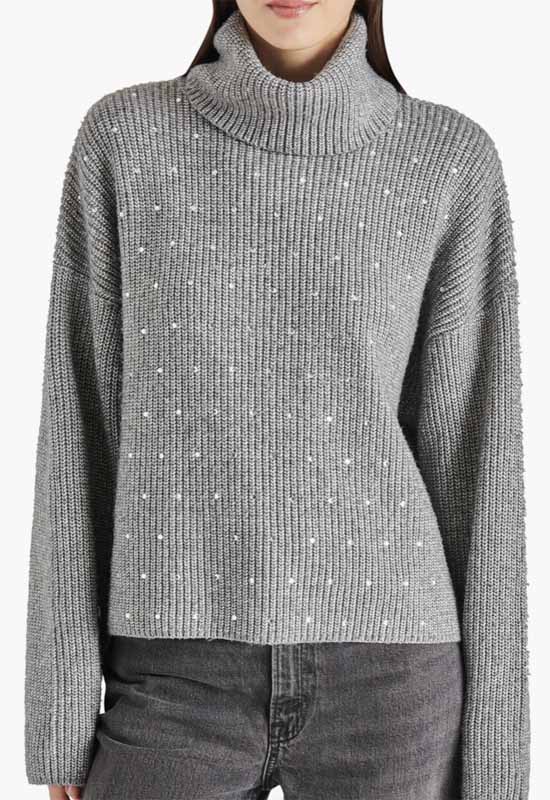 Steve Madden - Astro Embellished Sweater Heather Grey