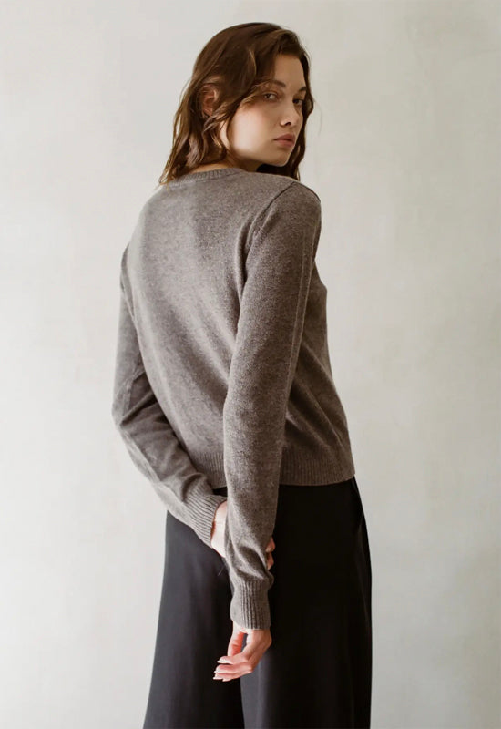 Maelle Pullover Cashmere Sweater - Dark Mocha