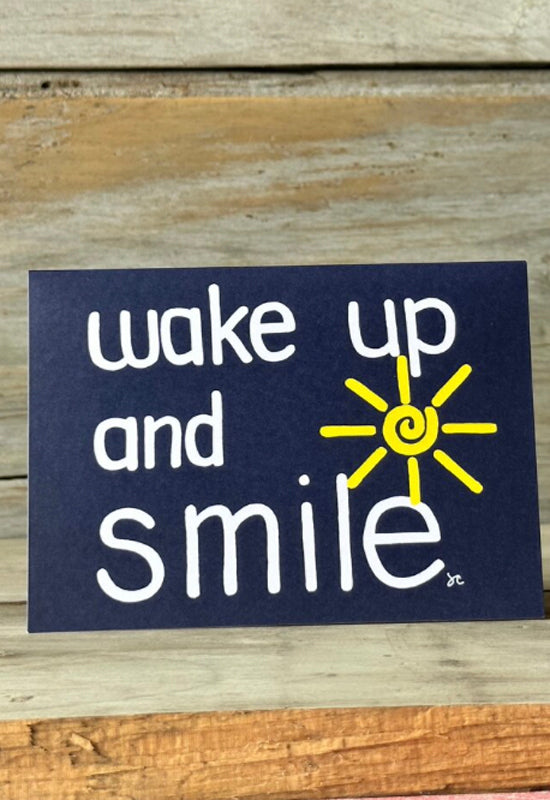 Citrus Daisy - Wake Up and Smile Card Navy
