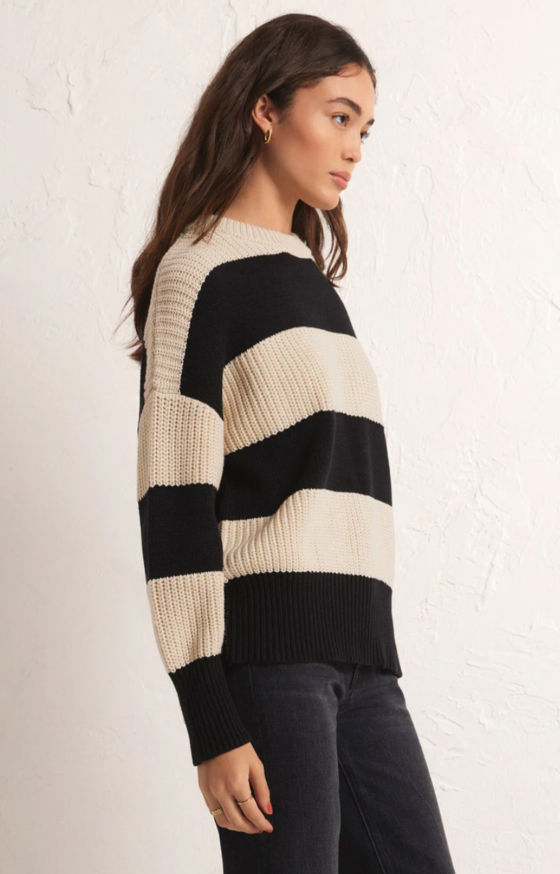 Z Supply - Fresca Striped Sweater Black