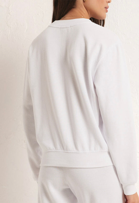 Z Supply - Classic Crew Sweatshirt White