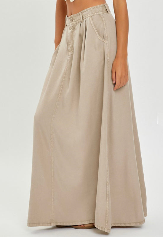Risen - Full Length Tencel Skirt Taupe