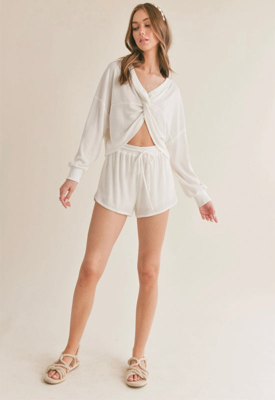 Sage the Label - Siren Two-Way Reversible Twist Top White