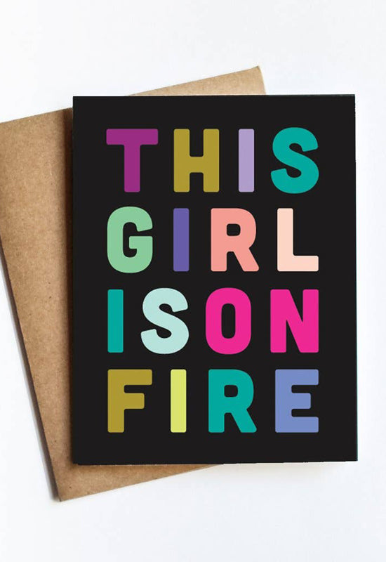 Girl on Fire Card