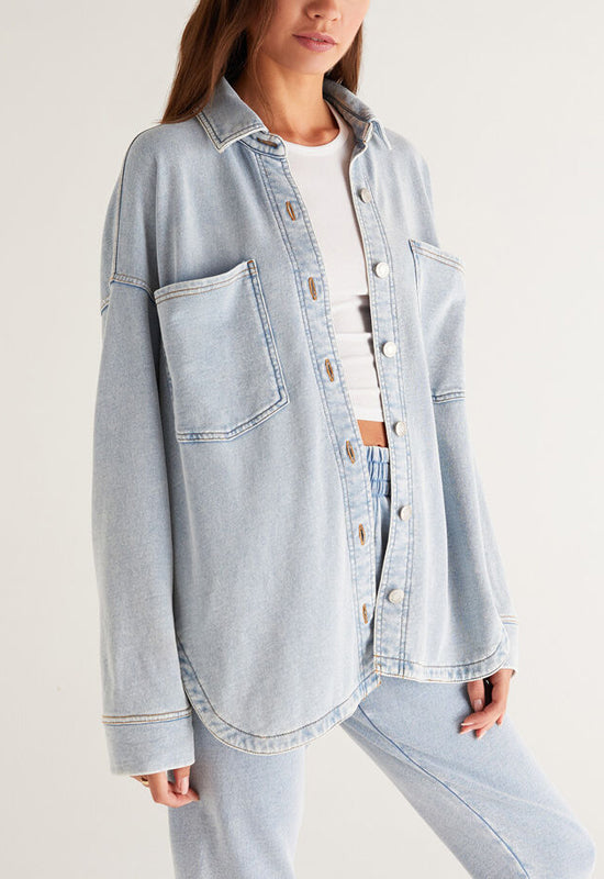 Z Supply - All Day Knit Denim Jacket Washed Indigo