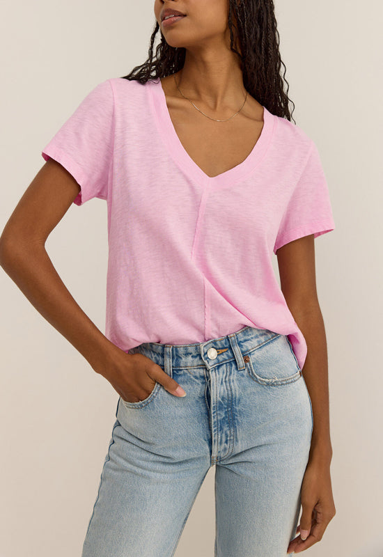 Z Supply - Asher V-Neck Tee Hibiscus