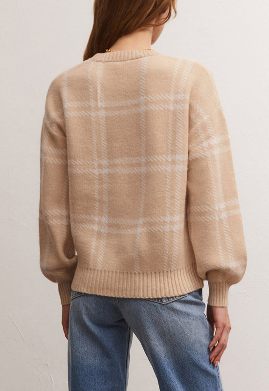 Z Supply - Jolene Plaid Sweater Almond